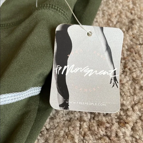 Free People Olive Green High-Waisted Leggings - Picture 8 of 15